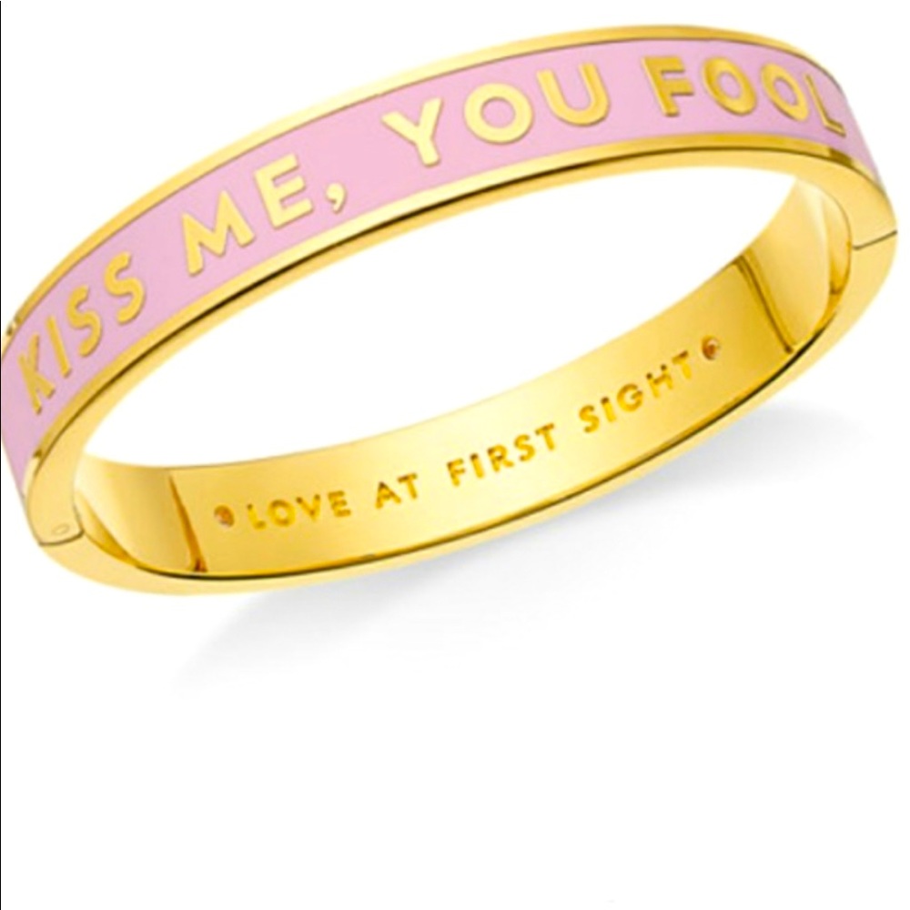 Kate Spade Kiss Me You Fool Gold Bracelet
